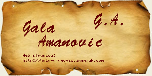 Gala Amanović vizit kartica